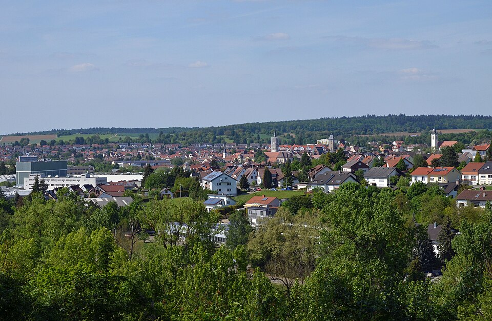 Blick auf Bretten vom Burgwäldle