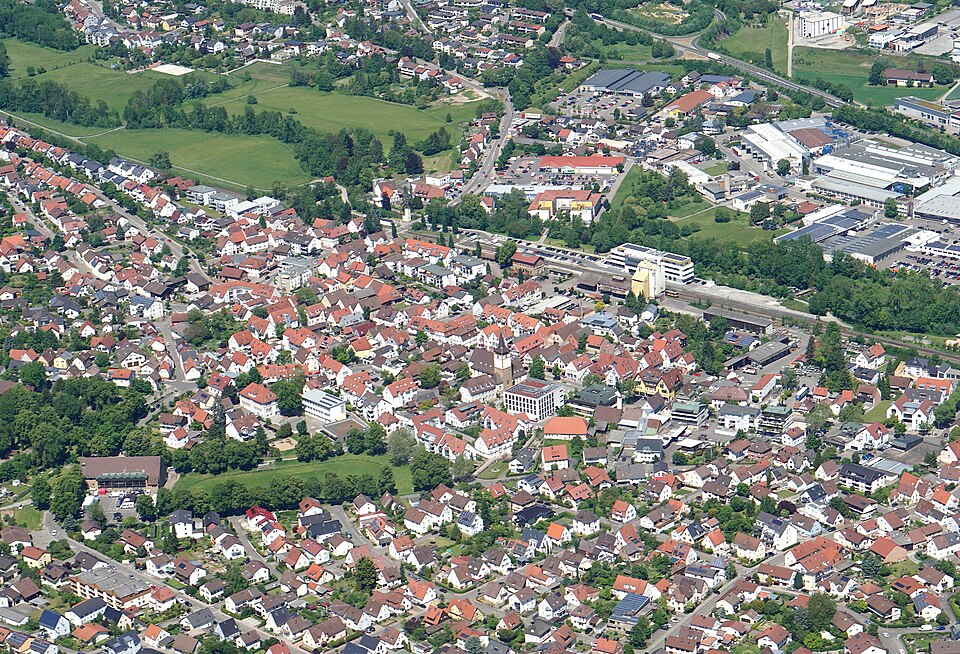 Das Ortszentrum von Leingarten